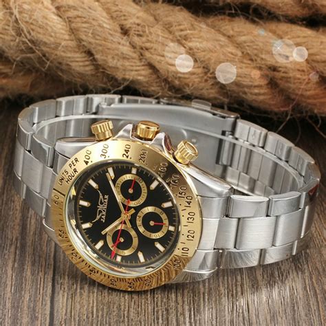 Jaragar Automatic Herrenuhr Golden Multifunktions Mechanical Design ...