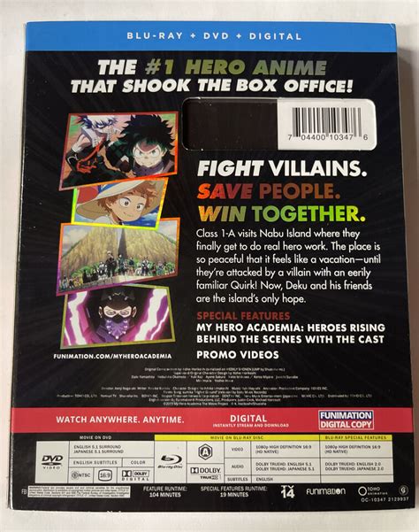 New My Hero Academia Heroes Rising Mha Blu Ray 704400103476 Ebay