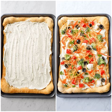 Easy Crescent Roll Veggie Pizza All Things Mamma