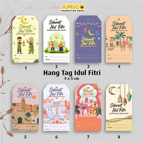 Jual Hang Tag Idul Fitri Label Kado Parcel Hampers Lebaran Kartu Ucapan