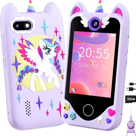 Kids Smart Phone for Girls Gifts - Toddler Christmas Birthday Gift for 3 4 5 6 Year Old, Kids