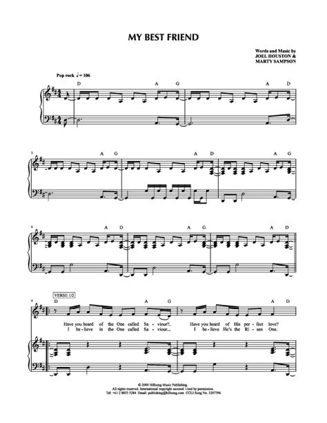 My Best Friend Sheet Music Pdf Hillsong Kids Praisecharts