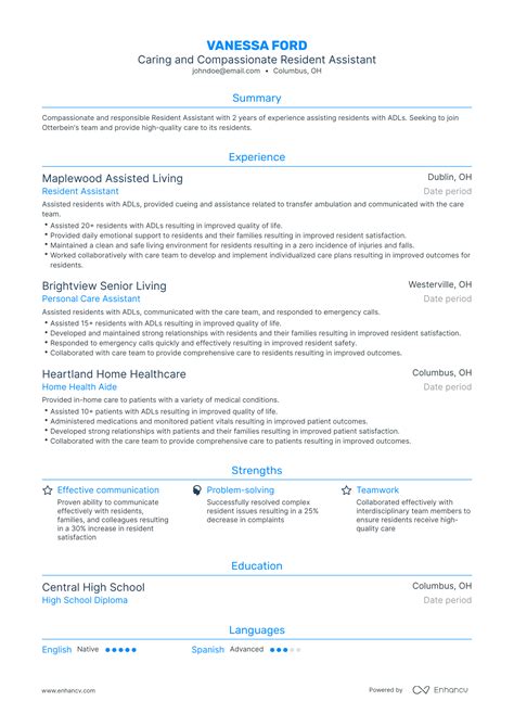 5 Resident Assistant Resume Examples And Guide For 2023