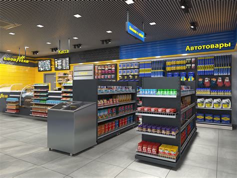 Interior design for Goodyear gas station :: Behance