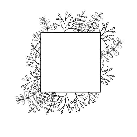 Floral frame clip art 3242436 Vector Art at Vecteezy