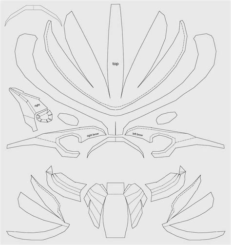 How To Make Predator Costume Mask Cardboard Diy Template Predator