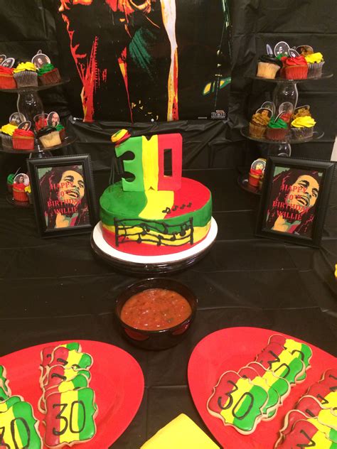 Bob Marley Themed Party Weed Birthday Cake 50th Party 30th Birthday