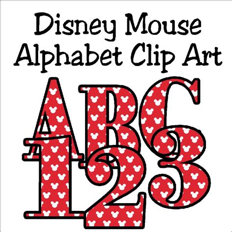 Diy Party Mom Mickey Mouse Alphabet Clip Art