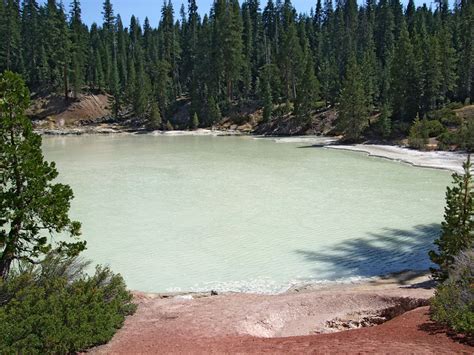 North side of the lake: Boiling Springs Lake, Lassen Volcanic National ...