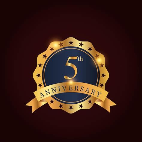 Premium Vector Free Vector 5th Anniversary