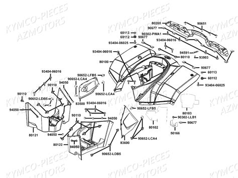 CARENAGES ARRIERE pièces KYMCO neuves Pieces MXU 300 R 4T EURO 2