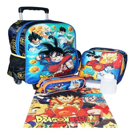 Kit Mochila Dragon Ball Z Goku Rodinhas Lancheira Estojo G Shopee Brasil