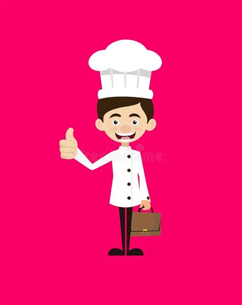 Chef Cartoon Showing A Thumb Up Stock Vector Illustration Of Chefuniform Showing 162609654