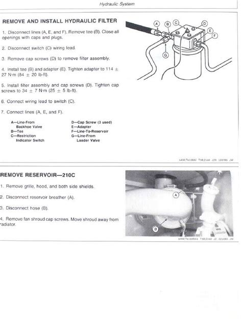 John Deere 210C 310C 315C Backhoe Loader Repair Technical Manual