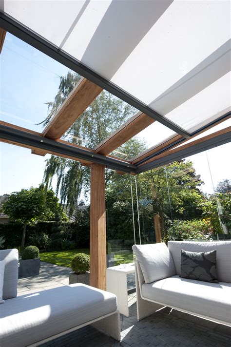 Houten Terrasoverkapping Met Glas