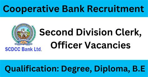 SCDCC Bank Recruitment 2023 Apply Online For 125 Second Division