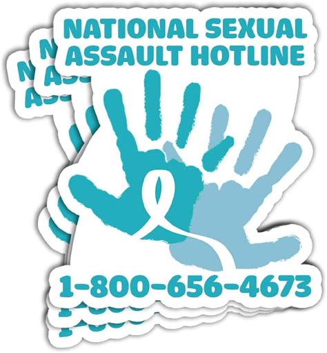 Hosala 3pcs National Sexual Assault Hotline Sticker Sexual Assault Awareness