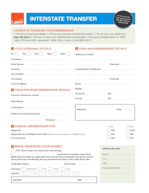 Fillable Online Interstate Transfer Form Fax Email Print Pdffiller