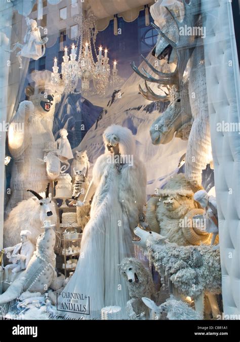 Bergdorf Goodman Department Store Christmas Window Display, NYC Stock ...