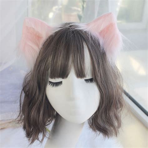 Cosplay Cat Ear Pink Kitten Ear Ear Headband Cosplay Ear Etsy