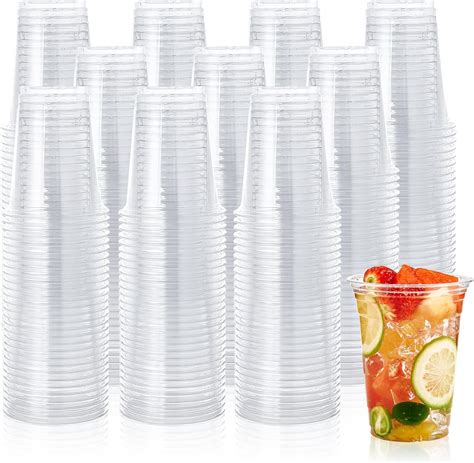 Lilymicky 1000 Pack 12 Oz Clear Plastic Cups PET Disposable Drinking