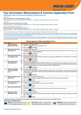 Fillable Online Key Information Memorandum Common Application