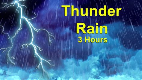 3 Hours Of Gentle Night Rain Rain Sounds For Relaxing Sleep Thunder