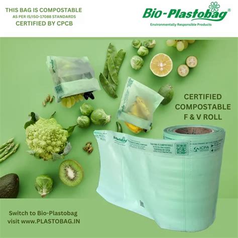 Plain Without Handle Compostable Fruit And Vegetable Bags On Roll At Rs