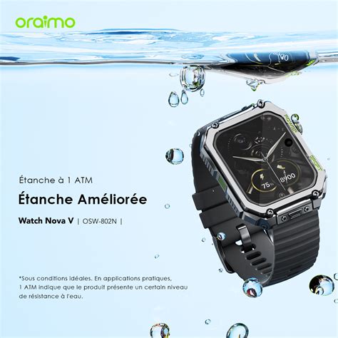 Oraimo Watch Nova V Hd Bluetooth Appelant Atm Montre Vid O