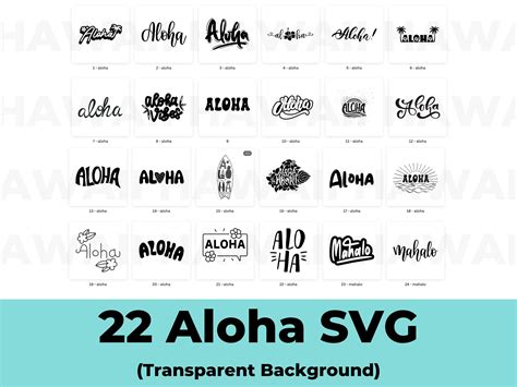 Aloha Svg Bundle 22 Aloha Svg Digital Download - Etsy