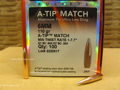 Count Box Mm Grain A Tip Match Projectile For Handloading