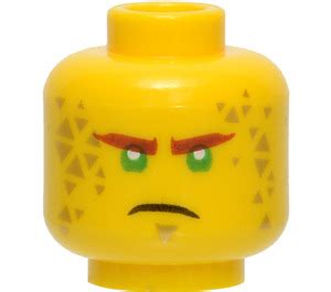 LEGO Yellow Avatar Lloyd Head Recessed Solid Stud 3626 Brick Owl