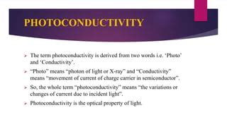 Photoconductivity Pptx