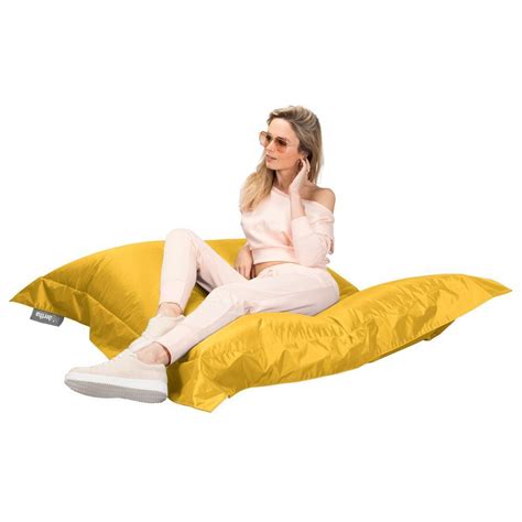 Big Bertha Yellow Xxl Giant Bean Bag Canvas Outdoor Adult Large Beanbag The Lounge Pug