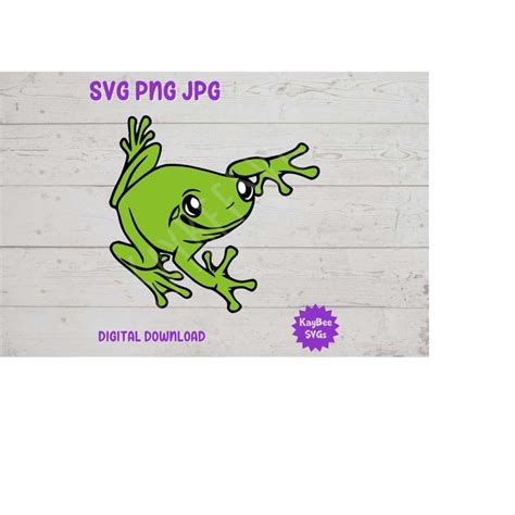 Green Tree Frog Svg Png Clipart Digital Cut File Downloa Inspire