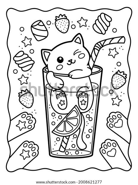 Kawaii Coloring Pages Cat Prestigious Memoir Picture Library