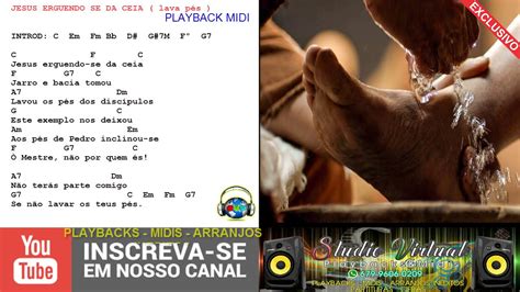 Jesus Erguendo Se Da Ceia Playback Midi Cifra Youtube