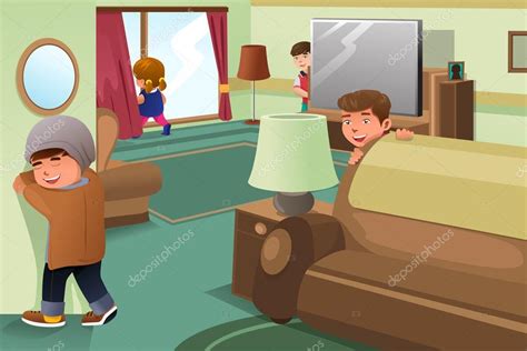 Kids playing hide and seek Stock Vector Image by ©artisticco #51118879