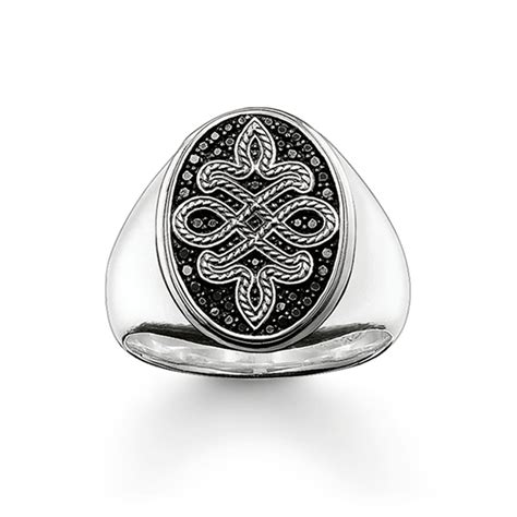 Thomas Sabo Sterling Silver Rebel At Heart Siegelring Love Knot