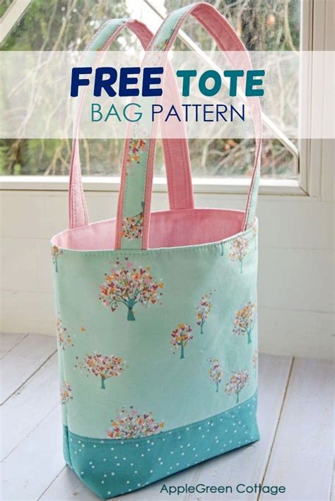 Tote Bag Pattern Free Tote Pattern In 2 Sizes Applegreen Cottage