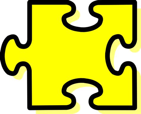 Yellow Puzzle Piece Clip Art at Clker.com - vector clip art online ...