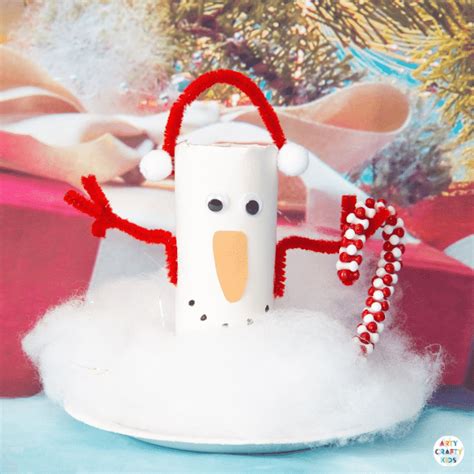 Toilet Paper Roll Snowman - Arty Crafty Kids