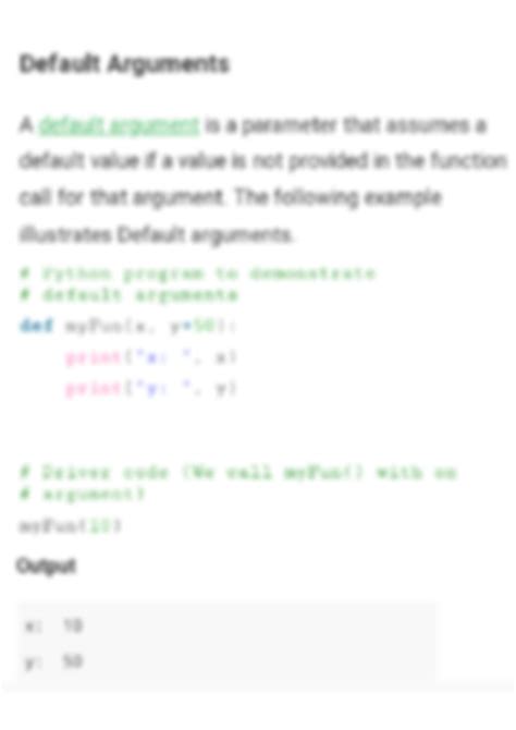 SOLUTION Python Function Argument Studypool