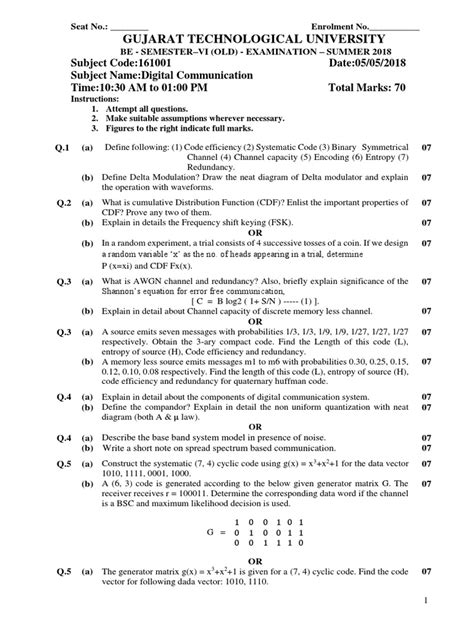 Gtu D Com Papers | PDF | Statistical Theory | Applied Mathematics