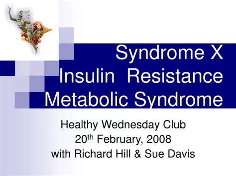 Ppt Syndrome X Insulin Resistance Metabolic Syndrome Powerpoint