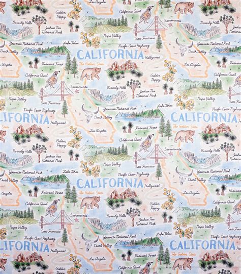 California Cotton Fabric State Pride Joann