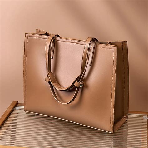 Hifashion Bolso Grande De Piel Aut Ntica Para Mujer Bolsa De Mano De 3