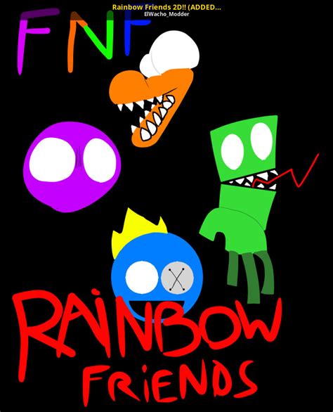 Rainbow Friends 2d Added Redyellowpink Friday Night Funkin Mods