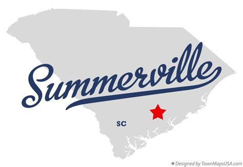 Map of Summerville, SC, South Carolina