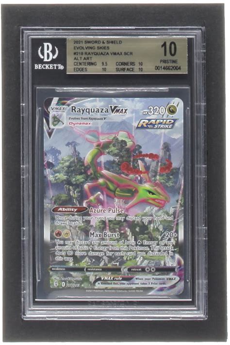 Rayquaza VMAX Pokemon 2021 Evolving Skies 218 Alt Art BGS 10